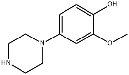 2-甲氧基-4-(1-哌嗪基)苯酚,925889-93-6,结构式