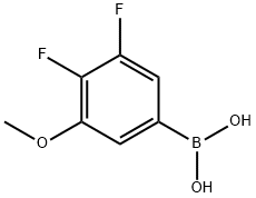 3,4-DIFLUORO-5-METHOXYPHENYLBORONIC ACID, 925910-42-5, 结构式