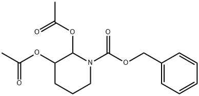 2,3-Bis(acetyloxy)-1-piperidinecarboxylic Acid Phenylmethyl Ester 结构式