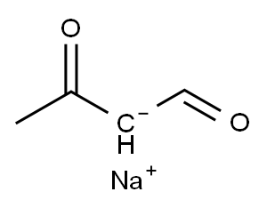 (E)-3-羰基丁-1-烯-1-醇酸钠 结构式