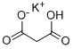 プロパン二酸一カリウム塩 化学構造式