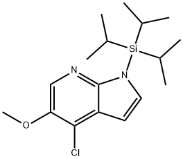 1H-Pyrrolo[2,3-b]pyridine, 4-chloro-5-methoxy-1-[tris(1-methylethyl)silyl]-, 926004-73-1, 结构式