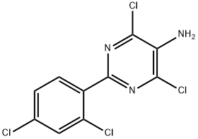 4,6-DICHLORO-2-(2,4-DICHLOROPHENYL)-5-PYRIMIDINAMINE Structure
