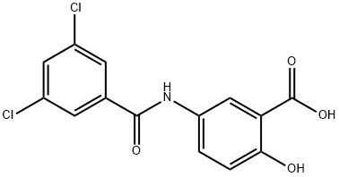 Benzoic acid, 5-[(3,5-dichlorobenzoyl)amino]-2-hydroxy- Structure