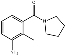 2-メチル-3-(1-ピロリジニルカルボニル)アニリン 化学構造式