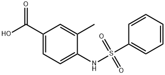 3-methyl-4-[(phenylsulfonyl)amino]benzoic acid Structure