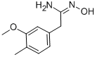 BENZENEETHANIMIDAMIDE, N-HYDROXY-3-METHOXY-4-METHYL- 化学構造式