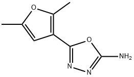 5-(2,5-DIMETHYLFURAN-3-YL)-1,3,4-OXADIAZOL-2-AMINE, 926218-66-8, 结构式