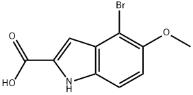 4-溴-5-甲氧基吲哚-2-羧酸,92622-97-4,结构式