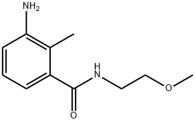 3-アミノ-N-(2-メトキシエチル)-2-メチルベンズアミド 化学構造式