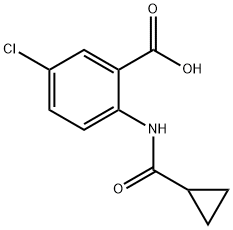 2-(环丙甲酰氨基)-5-氯苯甲酸 结构式