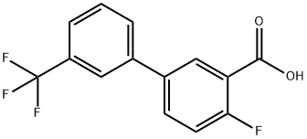 2-Fluoro-5-(3-trifluoromethylphenyl)benzoic acid Struktur