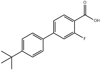 4'-tert-butyl-3-fluoro-1,1'-biphenyl-4-carboxylic acid Structure