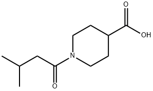 1-(3-METHYLBUTANOYL)PIPERIDINE-4-CARBOXYLIC ACID Struktur