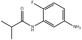 N-(5-アミノ-2-フルオロフェニル)-2-メチルプロパンアミド 化学構造式