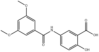 Benzoic acid, 5-[(3,5-dimethoxybenzoyl)amino]-2-hydroxy- Structure