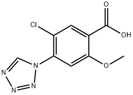5-chloro-2-methoxy-4-(1H-tetrazol-1-yl)benzoic acid Structure