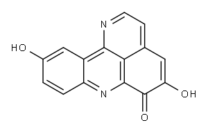5,10-ジヒドロキシ-1,7-ジアザ-6H-ベンゾ[de]アントラセン-6-オン 化学構造式
