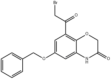 6-(苄氧基)-8-(2-溴乙酰基)-2H-苯并[1,4]恶嗪-3(4H)-酮 结构式