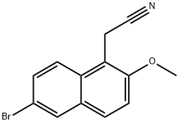 (6-溴-2-甲氧基-1-萘基)乙腈,92643-17-9,结构式