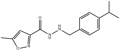 5-Methyl-3-isoxazolecarboxylic acid 2-(p-isopropylbenzyl)hydrazide, 92649-60-0, 结构式