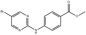 4-(5-溴嘧啶-2-氨基)-苯甲酸甲酯, 926642-55-9, 结构式