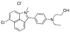 6-chloro-2-[4-[ethyl(2-hydroxyethyl)amino]phenyl]-1-methylbenz[cd]indolium chloride,92668-87-6,结构式