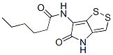 6-ヘキサノイルアミノ-1,2-ジチオロ[4,3-b]ピロール-5(4H)-オン 化学構造式