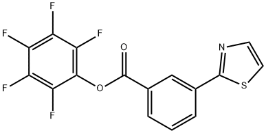 3-(1,3-チアゾール-2-イル)安息香酸ペンタフルオロフェニル 化学構造式