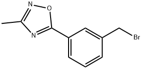 5-[3-(ブロモメチル)フェニル]-3-メチル-1,2,4-オキサジアゾール 化学構造式