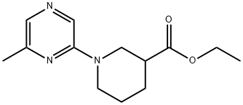 Ethyl 1-(6-methylpyrazin-2-yl)piperidine-3-carboxylate Struktur