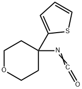 4-Thien-2-yltetrahydro-2H-pyran-4-yl isocyanate Struktur