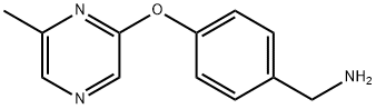 4-[(6-メチルピラジン-2-イル)オキシ]ベンジルアミン 化学構造式