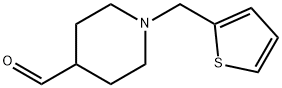 1-[(チエン-2-イル)メチル]ピペリジン-4-カルボキシアルデヒド 化学構造式