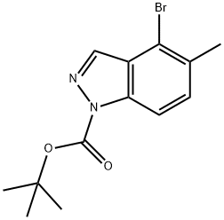 tert-butyl 4-broMo-5-Methyl-1H-indazole-1-carboxylate Struktur