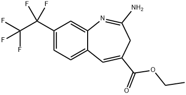 2-氨基-8-(全氟乙基)-3H-苯并[B]氮杂卓-4-甲酸乙酯, 926927-42-6, 结构式
