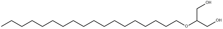2-(オクタデシルオキシ)プロパン-1,3-ジオール 化学構造式