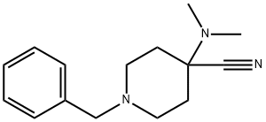 1-benzyl-4-(diMethylaMino)piperidine-4-carbonitrile Struktur