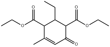 diethyl 2-ethyl-4-Methyl-6-oxocyclohex-4-ene-1,3-dicarboxylate Struktur