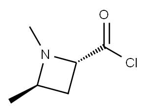 2-Azetidinecarbonyl chloride, 1,4-dimethyl-, trans- (9CI) Struktur