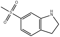 1H-Indole, 2,3-dihydro-6-(Methylsulfonyl)- Structure