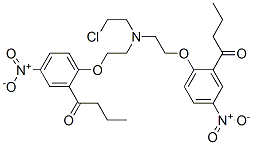 N,N-bis(2-(2-butanoyl)-4-nitrophenoxyethyl)-N-(2-chloroethyl)amine Structure
