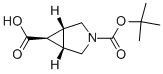 (1R,5S,6R)-3-(TERT-ブチルトキシカルボニル)-3-アザビシクロ[3.1.0]ヘキサン-6-カルボン酸 化学構造式