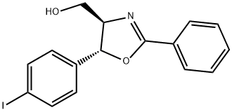 (4R,5R)-[5-(4-IODOPHENYL)-2-PHENYL-4,5-DIHYDRO-OXAZOL-4-YL]METHANOL Structure