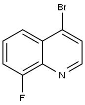 4-溴-8-氟喹啉 结构式