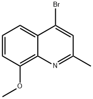 4-ブロモ-8-メトキシ-2-メチルキノリン 化学構造式