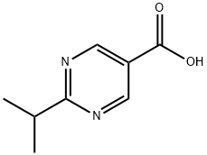 2-イソプロピルピリミジン-5-カルボン酸 化学構造式