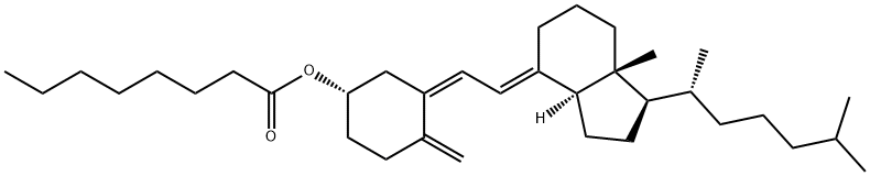 オクタン酸ビタミンD3 (90%) 化学構造式