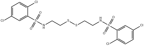N,N'-(Dithiodi-2,1-ethanediyl)bis[2,5-dichloro-benzenesulfonaMide Struktur