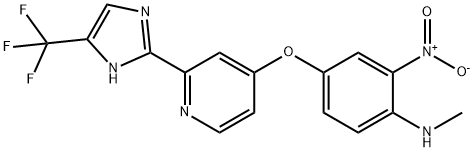 Benzenamine, N-methyl-2-nitro-4-[[2-[5-(trifluoromethyl)-1H-imidazol-2-yl]-4-pyridinyl]oxy]-|N-甲基-2-硝基-4-[[2-[5-(三氟甲基)-1H-咪唑-2-基]-4-吡啶基]氧基]-苯胺